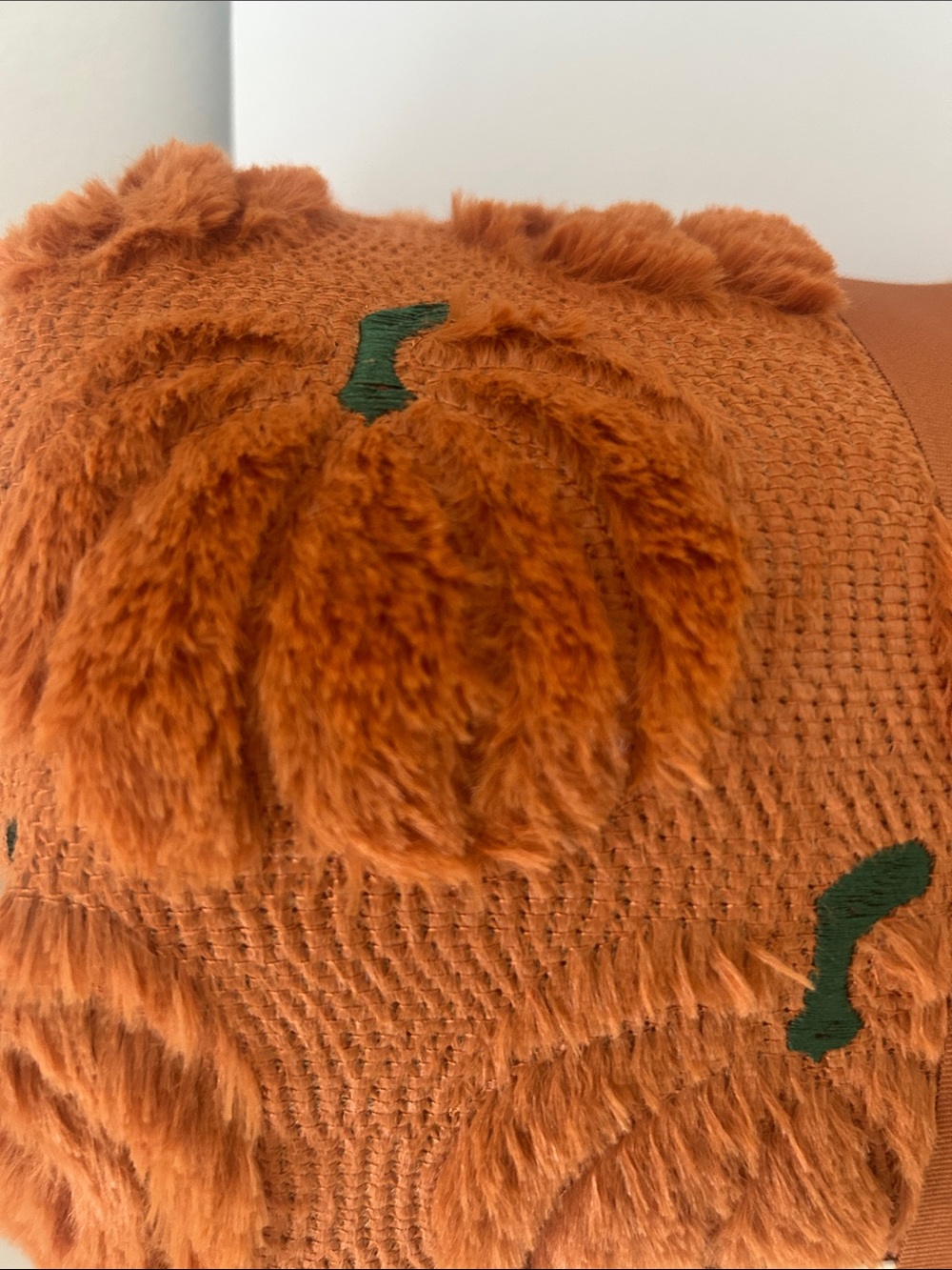 2 Viral Costco Pumpkin Faux Fur Embroidered Throw Blankets Set of 2 NEW - Picture 6 of 6